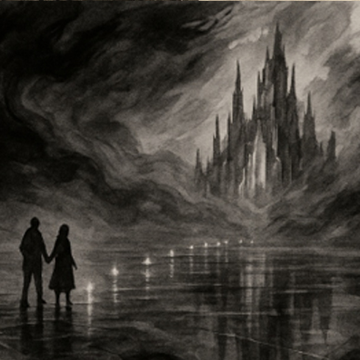 Illustration du Tome 1 — deux silhouettes devant une cité