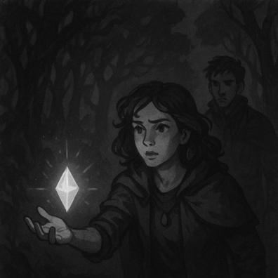 Illustration du Tome 1 — un éclat de lumière dans la forêt